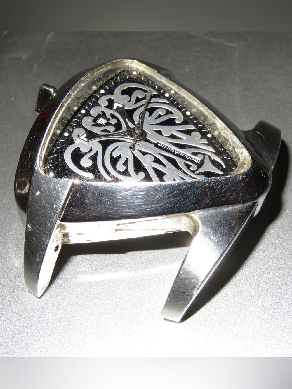 TechnoMarine Maori Rare Tribal Triangle 39mm Case Swiss Watch No Crystal New Bat